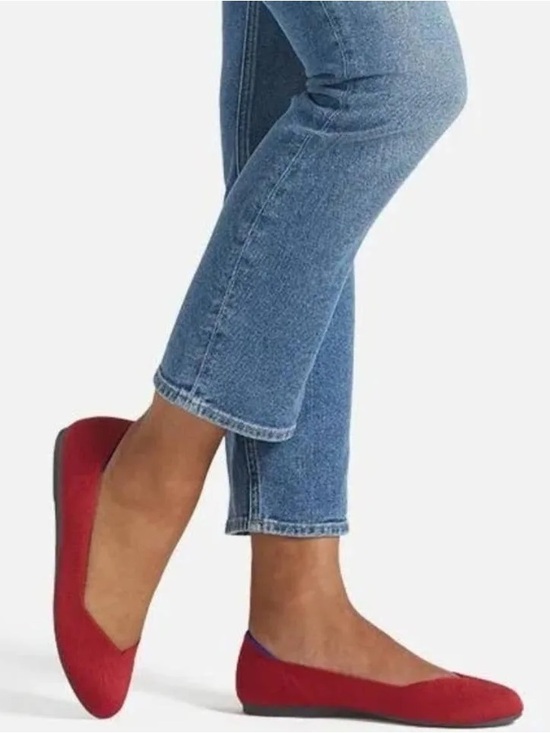 Rothy's Denim - Rothy’s ‘Scooter Red’ ballet flats 12 excellent condition - discontinued color!